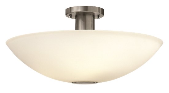 Foto para 26w Foyer Camden GU24 White Etched Brushed Nickel Semi-flush Mount