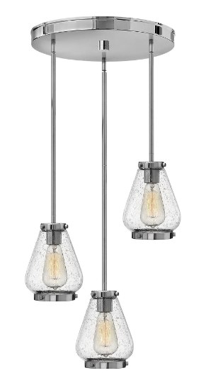 Foto para 100w Pendant Finley MED Clear Seedy Chrome Pendant Pairings