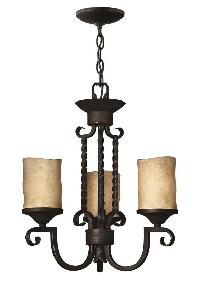 Foto para 100w Chandelier Casa MED Antique Scavo Olde Black Three Light