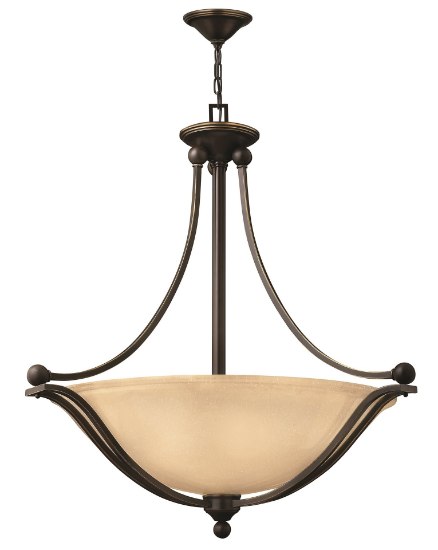 Foto para 75w Foyer Bolla MED Light Amber Seedy Olde Bronze Inverted Pendant