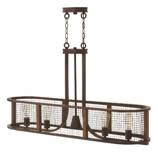 Foto para 135w Chandelier Beckett MED GU-10 Iron Rust Linear