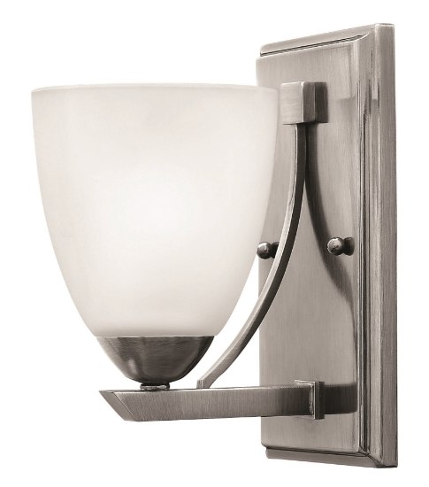 Foto para 100w Bath Pinnacle MED Clear Etched Antique Nickel Bath Sconce