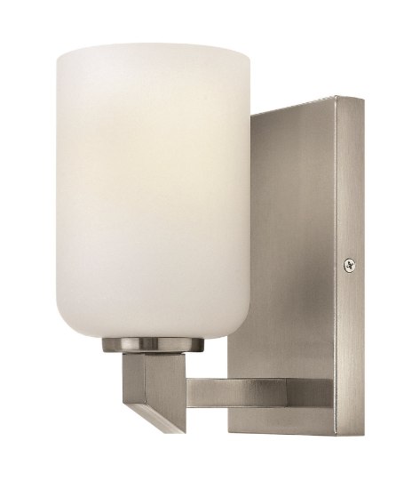 Foto para 100w Bath Skylar MED Etched Opal Brushed Nickel Bath Sconce