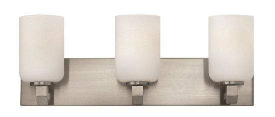 Foto para 100w Bath Skylar MED Etched Opal Brushed Nickel Bath Three Light