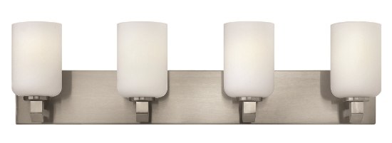 Foto para 100w Bath Skylar MED Etched Opal Brushed Nickel Bath Four Light