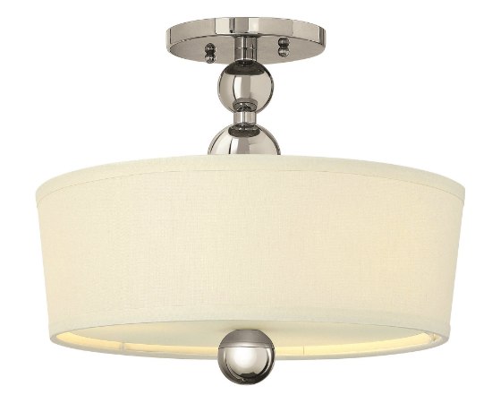 Foto para 32w Foyer Zelda LED Polished Nickel Semi-flush Mount