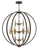 Foto para 60w Foyer Euclid CAND Spanish Bronze Three Tier Foyer