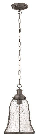 Foto para 100w Mini-Pendant Marlowe MED Clear Seedy Antique Nickel