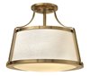 Foto para 75w Foyer Charlotte MED Etched Opal Brushed Caramel Semi-flush Mount