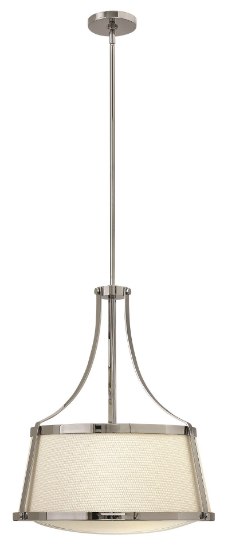 Foto para 75w Foyer Charlotte MED Etched Opal Chrome Inverted Pendant