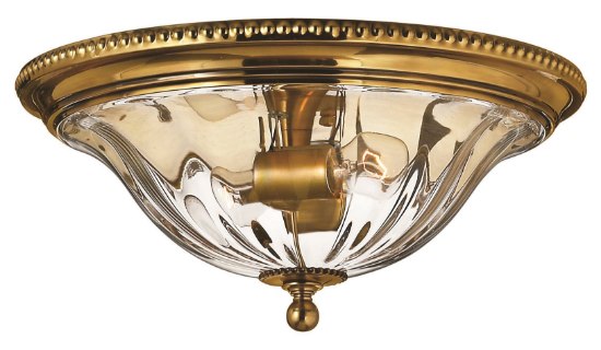 Foto para 60w Foyer Cambridge MED Clear Optic Burnished Brass Flush Mount