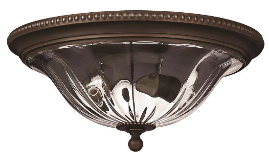 Foto para 60w Foyer Cambridge MED Clear Optic Olde Bronze Flush Mount