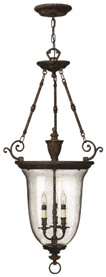 Foto para 60w Foyer Rockford CAND Clear Seedy Hurricane Forum Bronze Single Tier Foyer