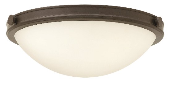 Foto para 60w Foyer Maxwell MED Etched Opal Oil Rubbed Bronze Flush Mount