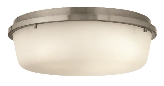 Foto para 60w Foyer Turner MED Etched Opal Brushed Nickel Flush Mount