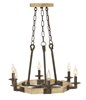 Foto para 60w Chandelier Wyatt CAND Iron Rust Single Tier