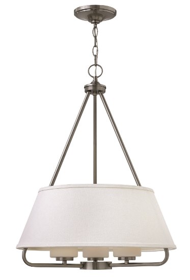 Foto para 100w Chandelier Cole MED Etched Opal Brushed Nickel Three Light