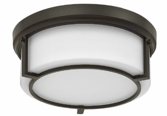 Foto para 60w Foyer Weston MED Etched Opal Buckeye Bronze Flush Mount