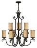 Foto para 100w Chandelier Casa MED Antique Scavo Olde Black Two Tier Foyer