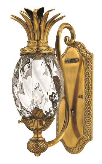 Foto para 60w Sconce Plantation CAND Clear Optic Burnished Brass