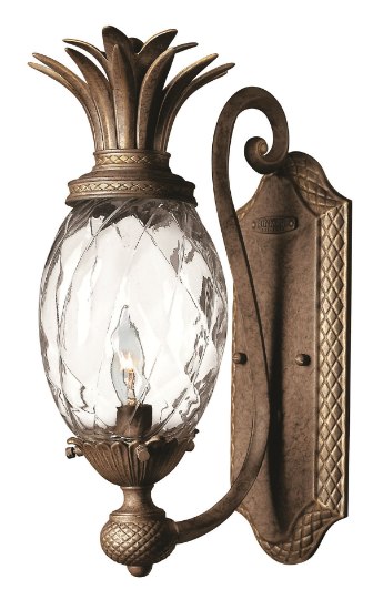 Foto para 60w Sconce Plantation CAND Clear Optic Pearl Bronze