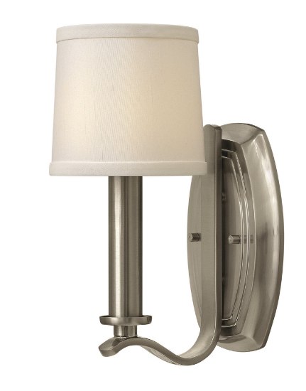 Foto para 60w Sconce Clara CAND Etched Opal Brushed Nickel