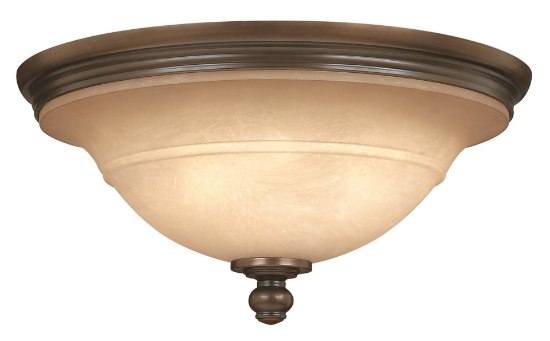 Foto para 60w Foyer Plymouth MED Mocha-Colored Olde Bronze Flush Mount