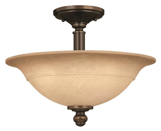 Foto para 75w Foyer Plymouth MED Mocha-Colored Olde Bronze Semi-flush Mount