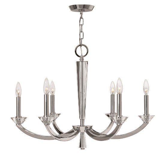 Foto para 60w Chandelier Hendrick CAND Chrome Single Tier Foyer