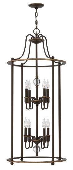 Foto para 60w Chandelier Elaine CAND Light Oiled Bronze Two Tier Foyer