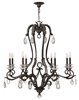 Foto para 60w Chandelier Marcellina CAND Golden Bronze Single Tier Foyer