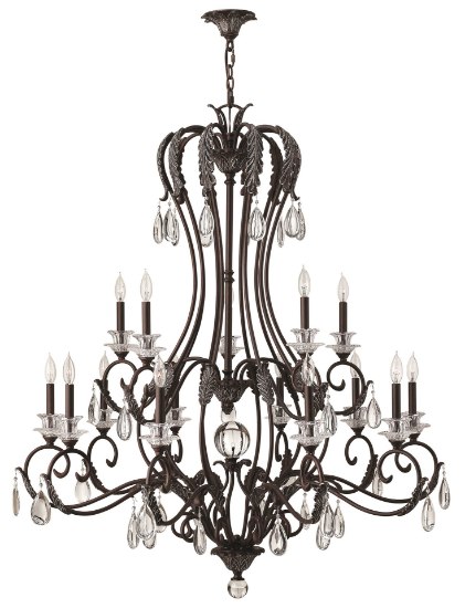 Foto para 60w Chandelier Marcellina CAND Golden Bronze Two Tier Foyer