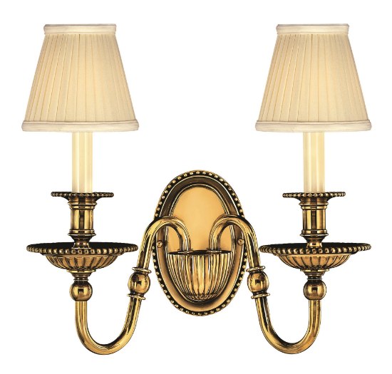 Foto para 60w Sconce Cambridge CAND Burnished Brass Two Light Sconce