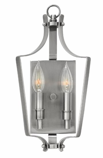 Foto para 60w Sconce Fleming CAND Polished Antique Nickel Two Light Sconce