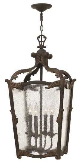 Foto para 60w Foyer Sorrento CAND Clear Seedy Aged Iron Single Tier Foyer