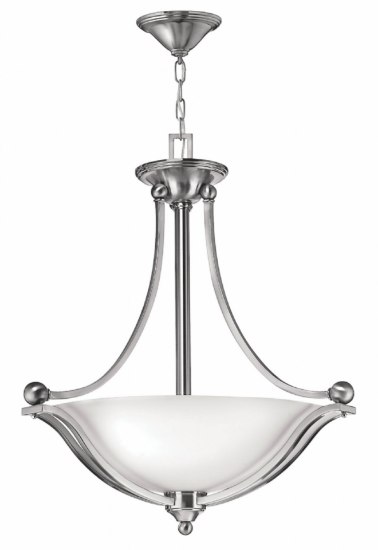 Foto para 48w Foyer Bolla LED Etched Opal Brushed Nickel Inverted Pendant