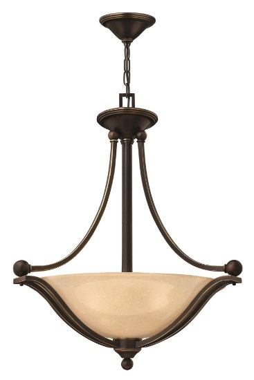 Foto para 100w Foyer Bolla MED Light Amber Seedy Olde Bronze Inverted Pendant