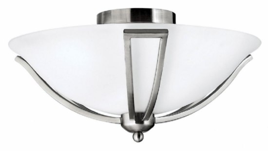 Foto para 32w Bath Bolla LED Etched Opal Brushed Nickel Flush Mount