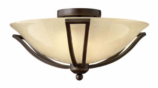 Foto para 32w Bath Bolla LED Light Amber Seedy Olde Bronze Flush Mount