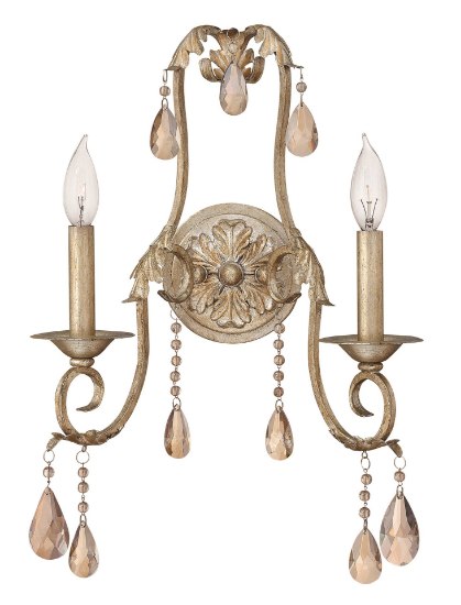 Foto para 60w Sconce Carlton CAND Silver Leaf