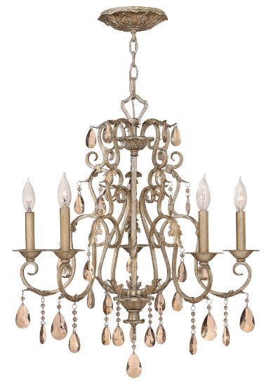 Foto para 60w Chandelier Carlton CAND Silver Leaf Single Tier Foyer