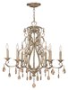 Foto para 60w Chandelier Carlton CAND Silver Leaf Single Tier Foyer