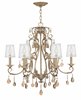 Foto para 60w Chandelier Carlton CAND Silver Leaf Single Tier Foyer