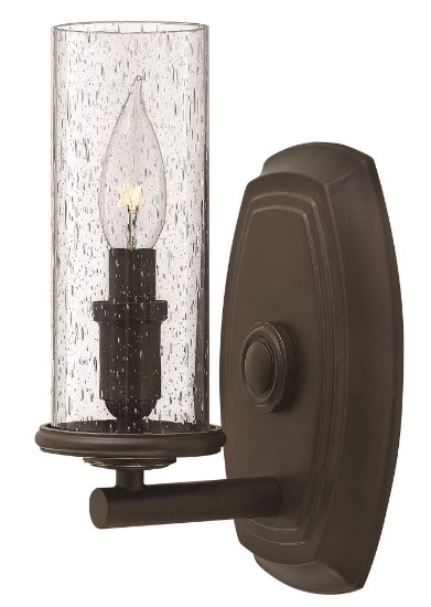 Foto para 60w Sconce Dakota CAND Clear Seedy Oil Rubbed Bronze