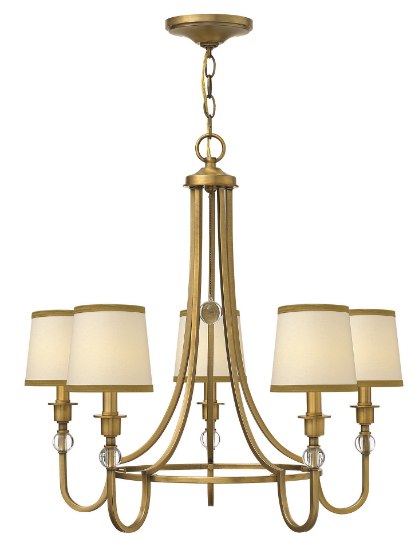 Foto para 60w Chandelier Morgan CAND Brushed Bronze Single Tier