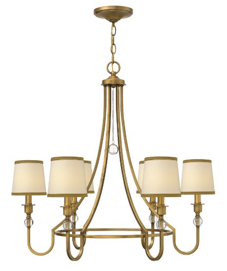 Foto para 60w Chandelier Morgan CAND Brushed Bronze Single Tier