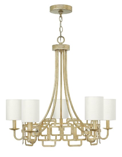 Foto para 60w Chandelier Sabina CAND Silver Leaf Single Tier