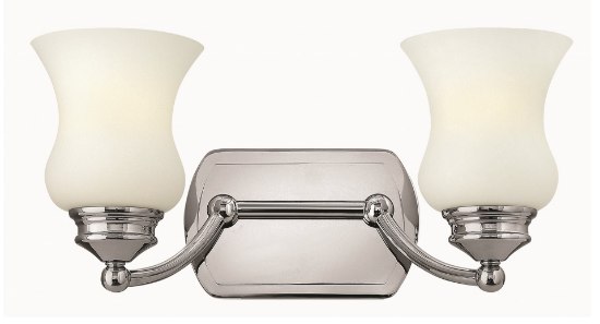 Foto para 100w Bath Constance MED Etched Opal Chrome Bath Two Light