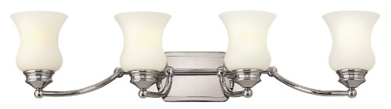 Foto para 100w Bath Constance MED Etched Opal Chrome Bath Four Light