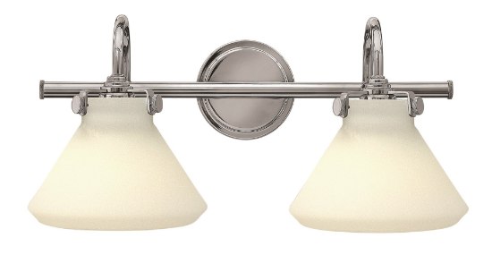 Foto para 100w Bath Congress MED Etched Opal Chrome Bath Two Light